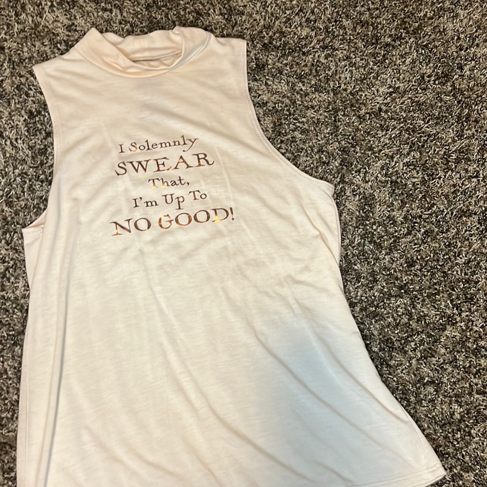 Universal studios, cream tank top, size S